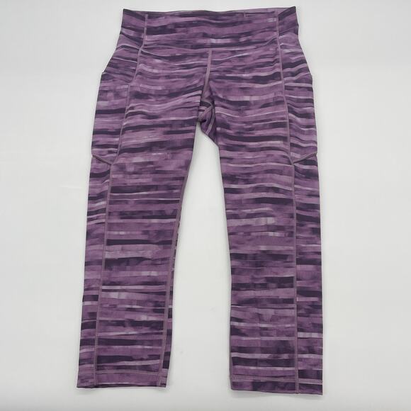 LULULEMON Speed Up Crop Women Size 8 Shadowed Smoked Mullberry 21 Inch Pockets - Picture 1 of 6